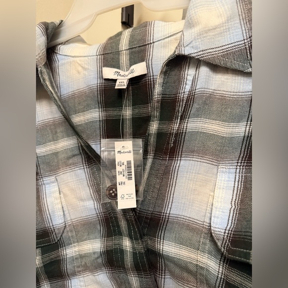 NWT plaid MADEWELL button down shirt - Picture 2 of 4